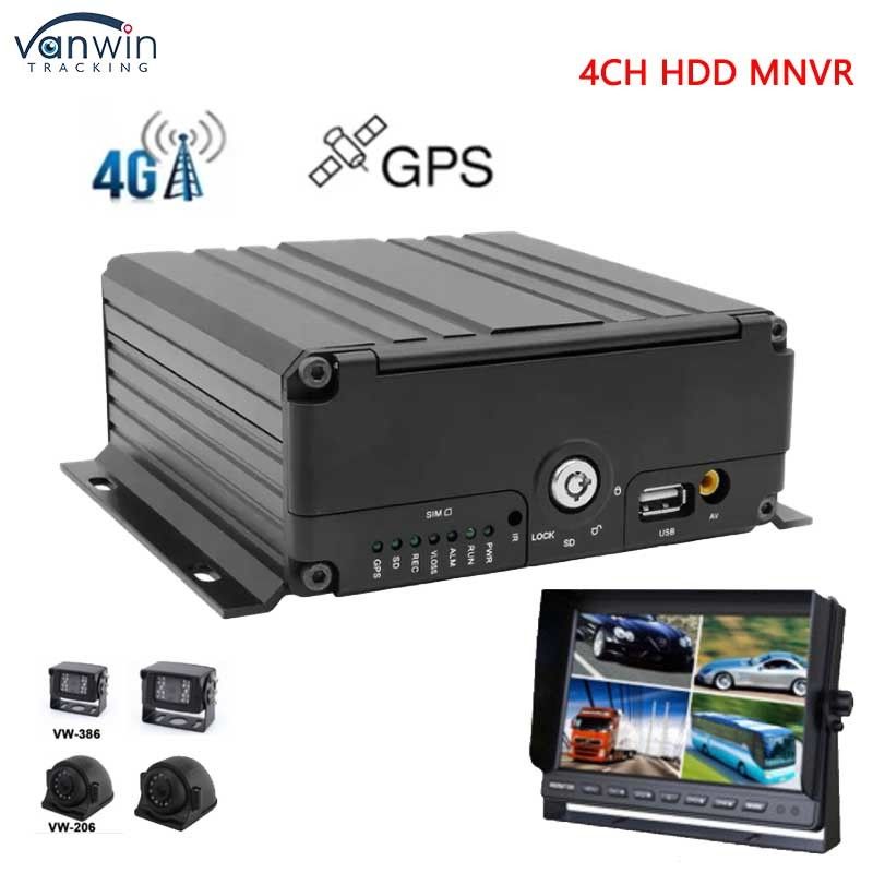 4 채널 모바일 NVR 1080P 원격 3G 4G GPS 와이파이 차량 버스 트럭 네트워크 모니터링