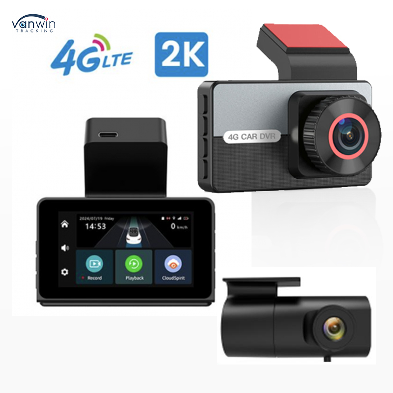 고급 2K 4G SIM 카드 듀얼 렌즈 GPS 대시 카메라 야간 비전 WDR 루프 녹화 기능 호환성 스마트 폭스바겐 자동차 안드로이드 IPS