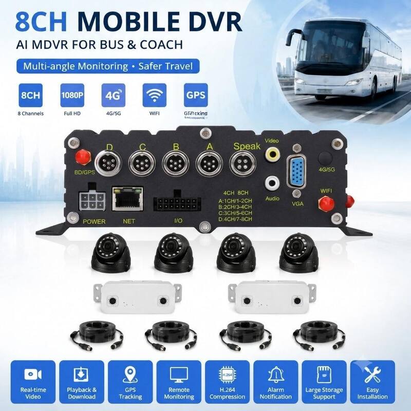 4G WIFI 버스 승객 수계 시스템, 실시간 수계 및 98% 정확성 MDVR